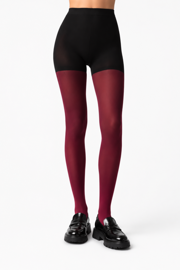 Ombre Fashion Tights Accra Black&Bugundy